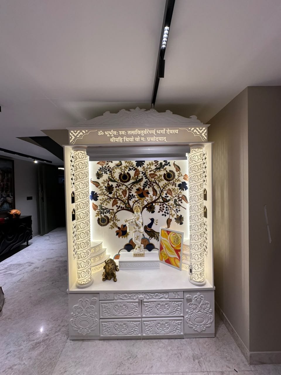 Masterpiece Corian Mandir Craftsmanship